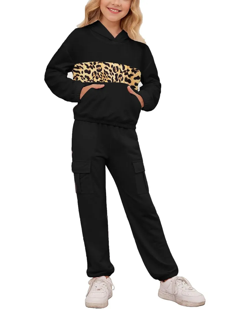 Arshiner Girls Hoodies & Sweatshirts 2 Piece Pant Sets Causal Outfits