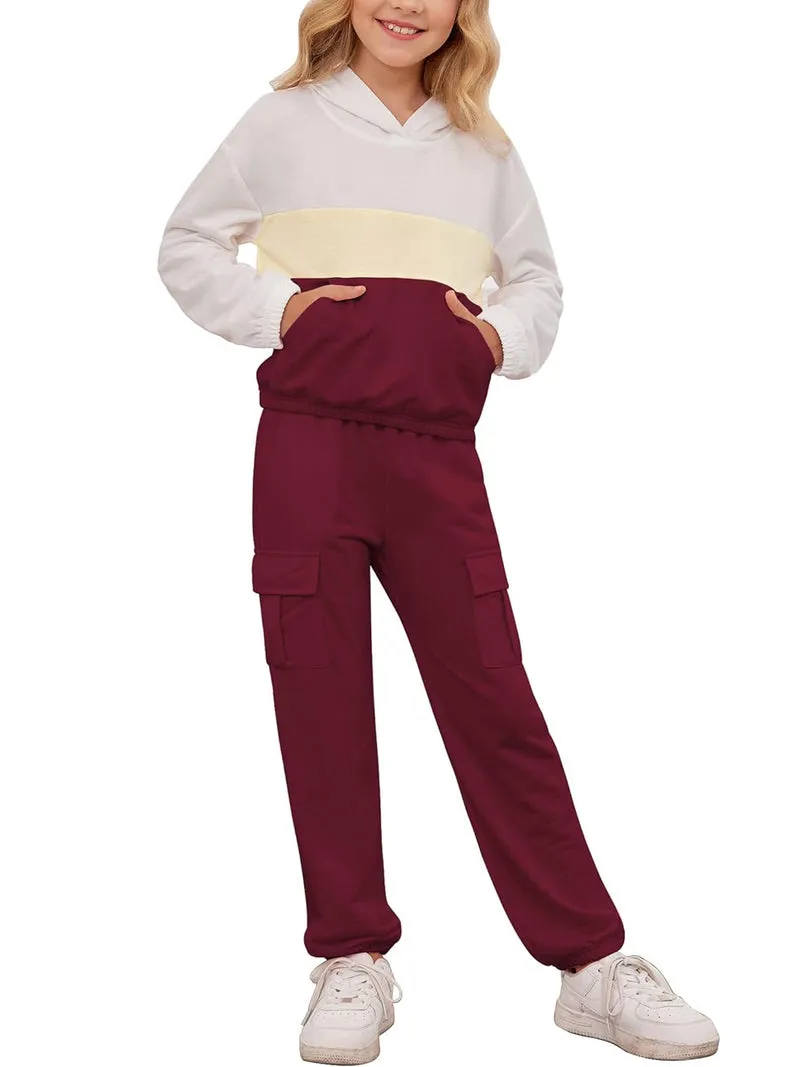 Arshiner Girls Hoodies & Sweatshirts 2 Piece Pant Sets Causal Outfits