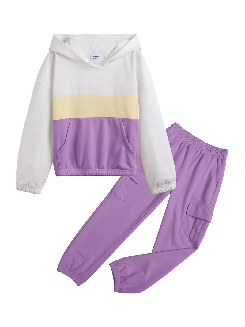 Arshiner Girls Hoodies & Sweatshirts 2 Piece Pant Sets Causal Outfits