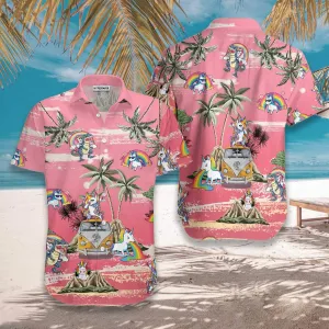 Baby Unicorn Summer Time 02 Unicorn Hawaiian Shirt, Stylish Unicorn Shirts for Men And Women