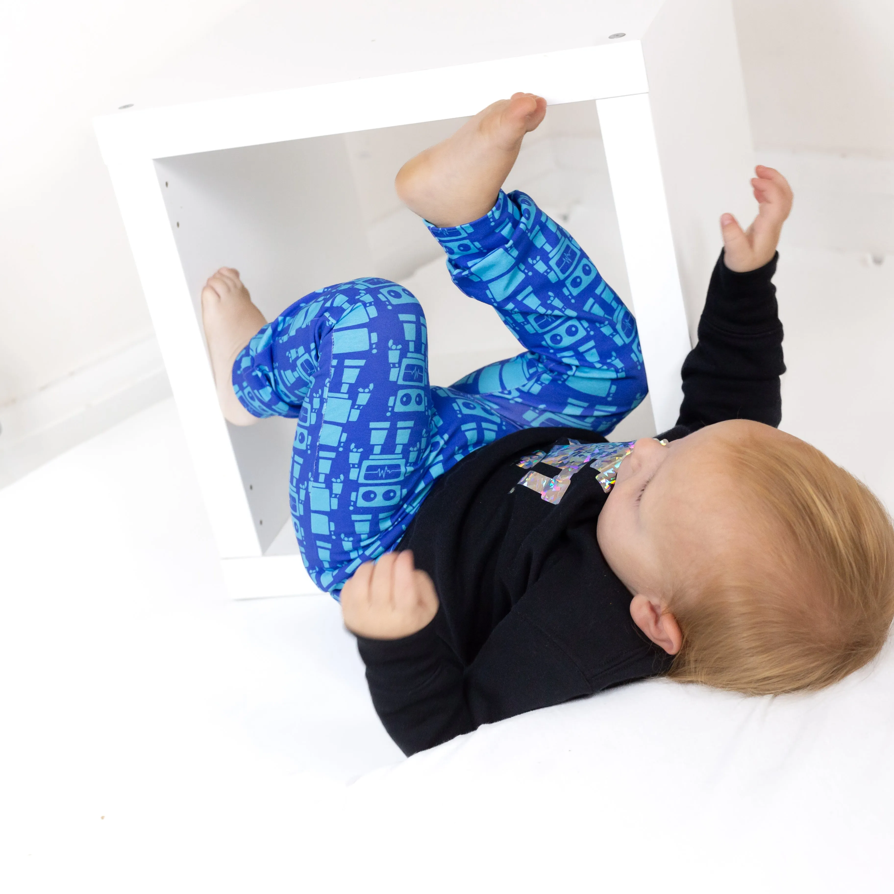 Blue Robot Leggings