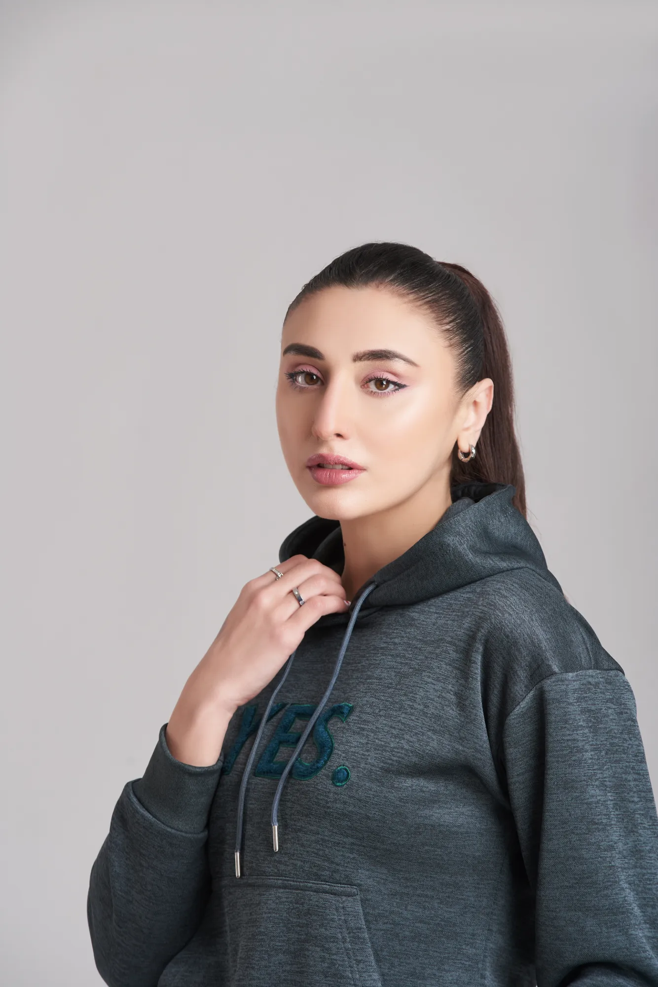 Braves-Vibes Charcoal Hoody Tracksuit - Women