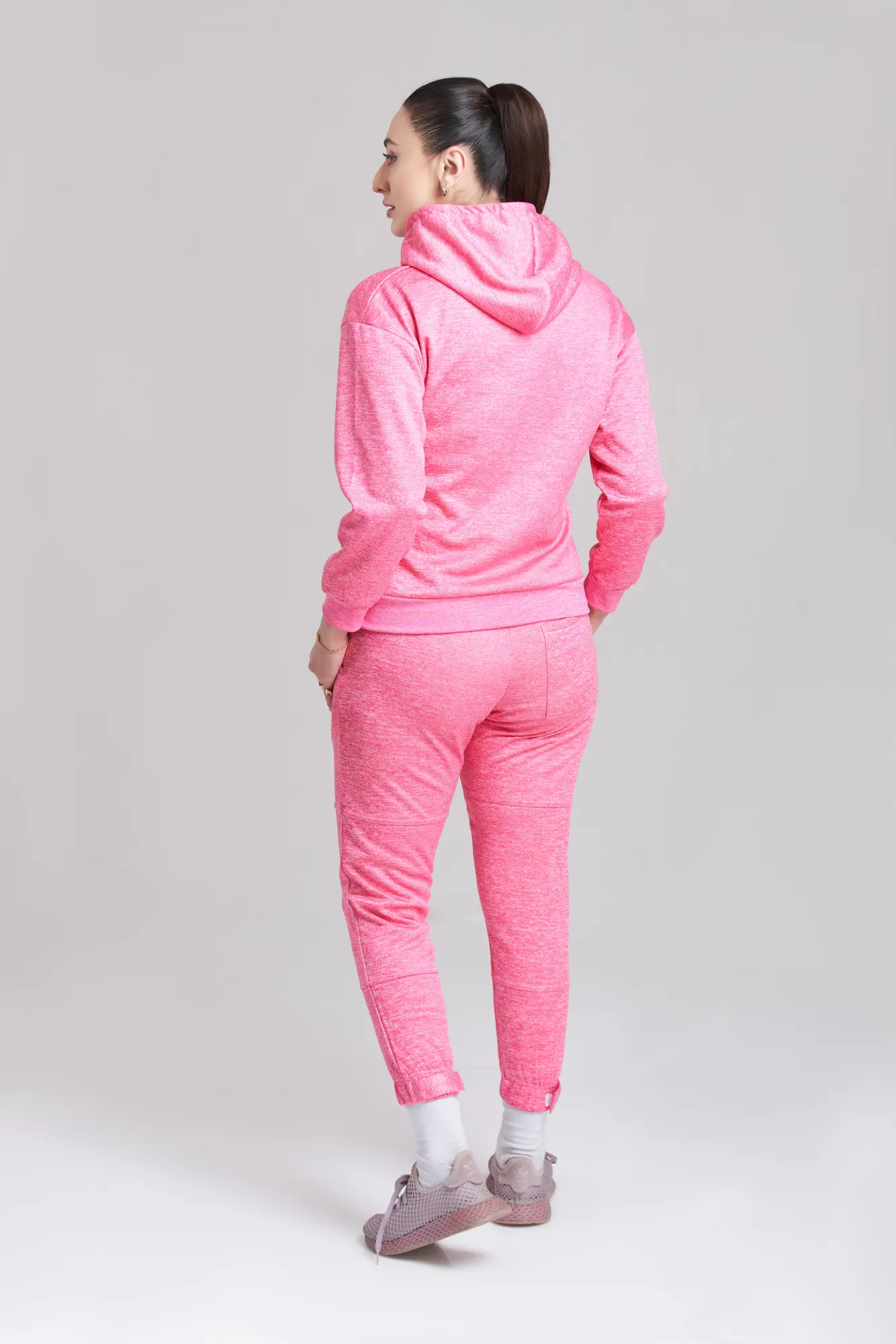 Braves-Vibes Pink Hoody Tracksuit - Women