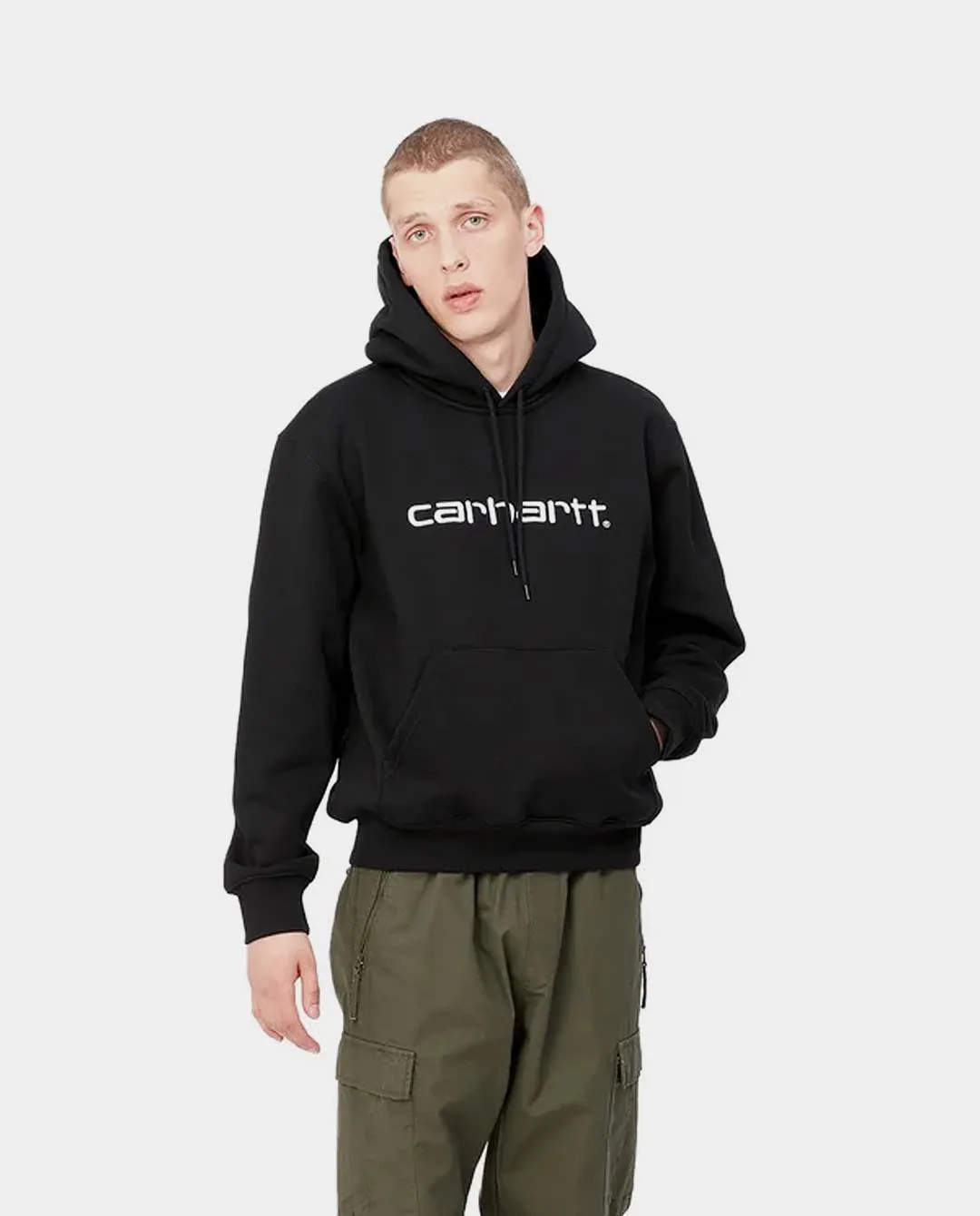 Carhartt WIP - Hooded Carhartt Sweat - Black/White