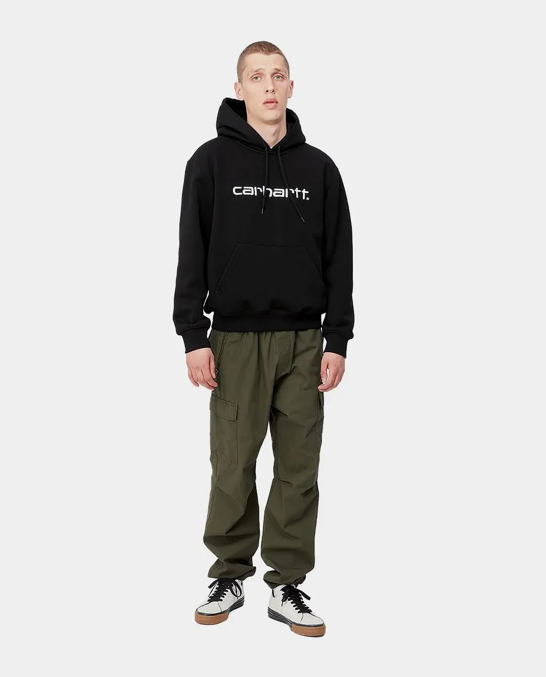 Carhartt WIP - Hooded Carhartt Sweat - Black/White