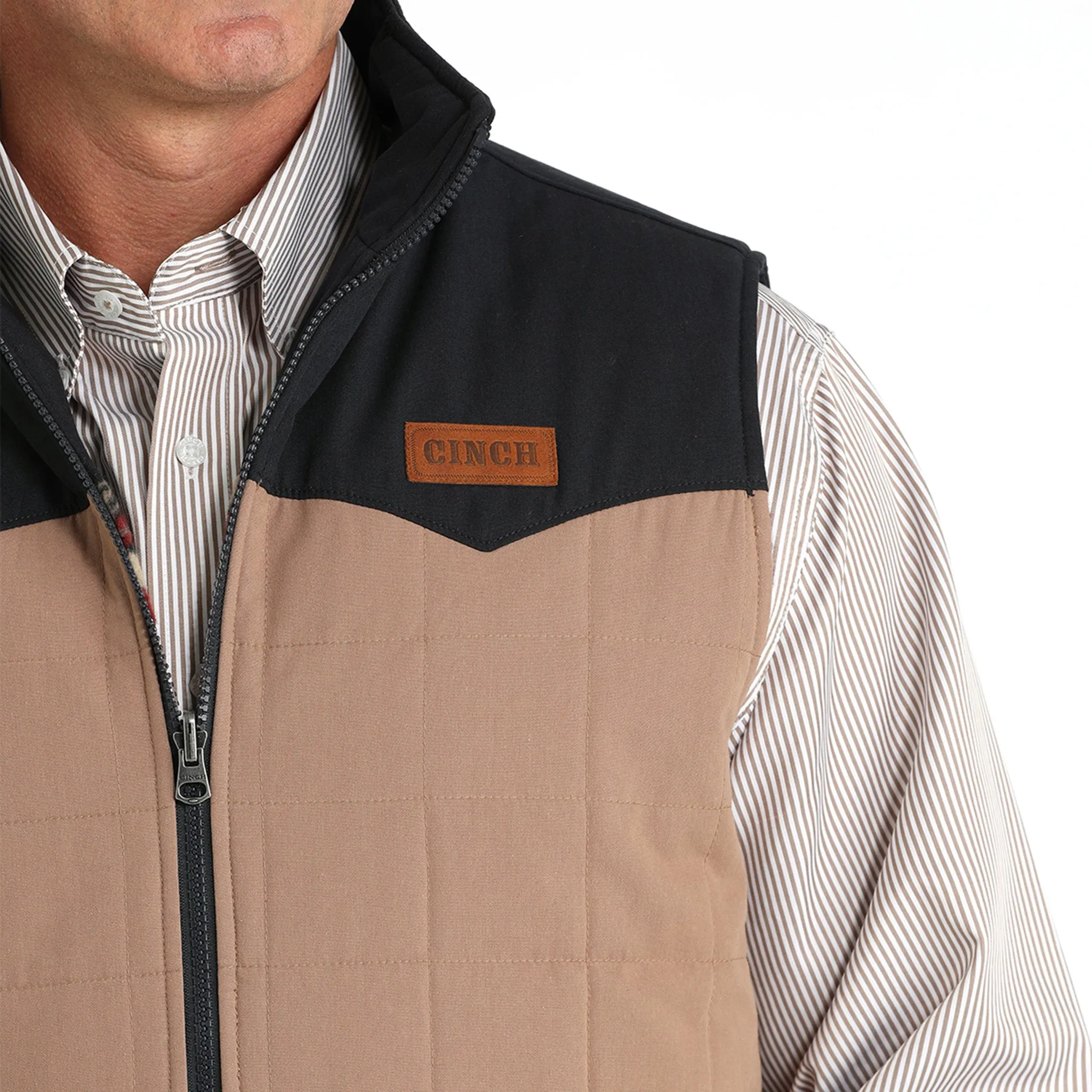 Cinch Men's Khaki Reversible Vest