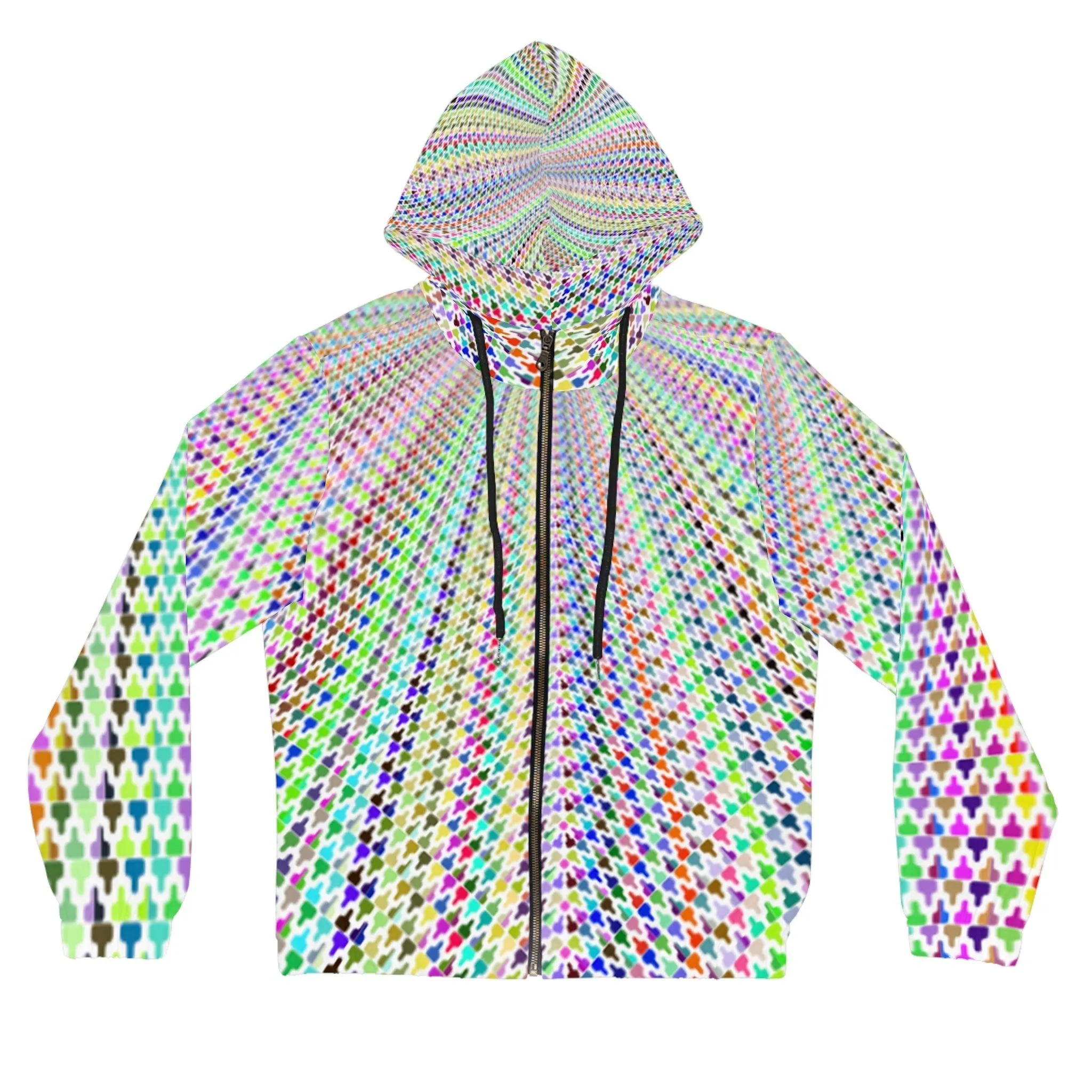 Colorfull Pattern Women’s Full-Zip Hoodie