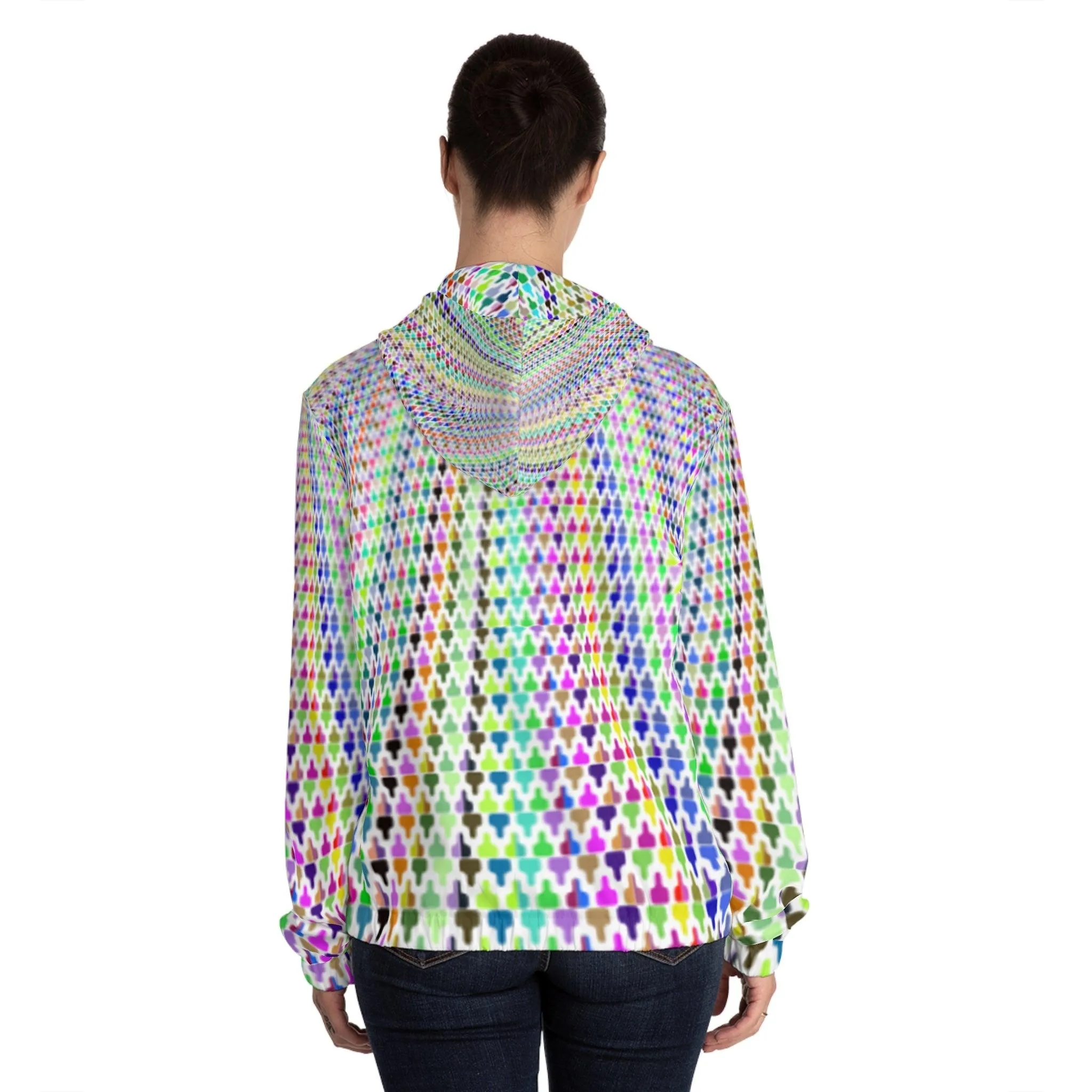 Colorfull Pattern Women’s Full-Zip Hoodie