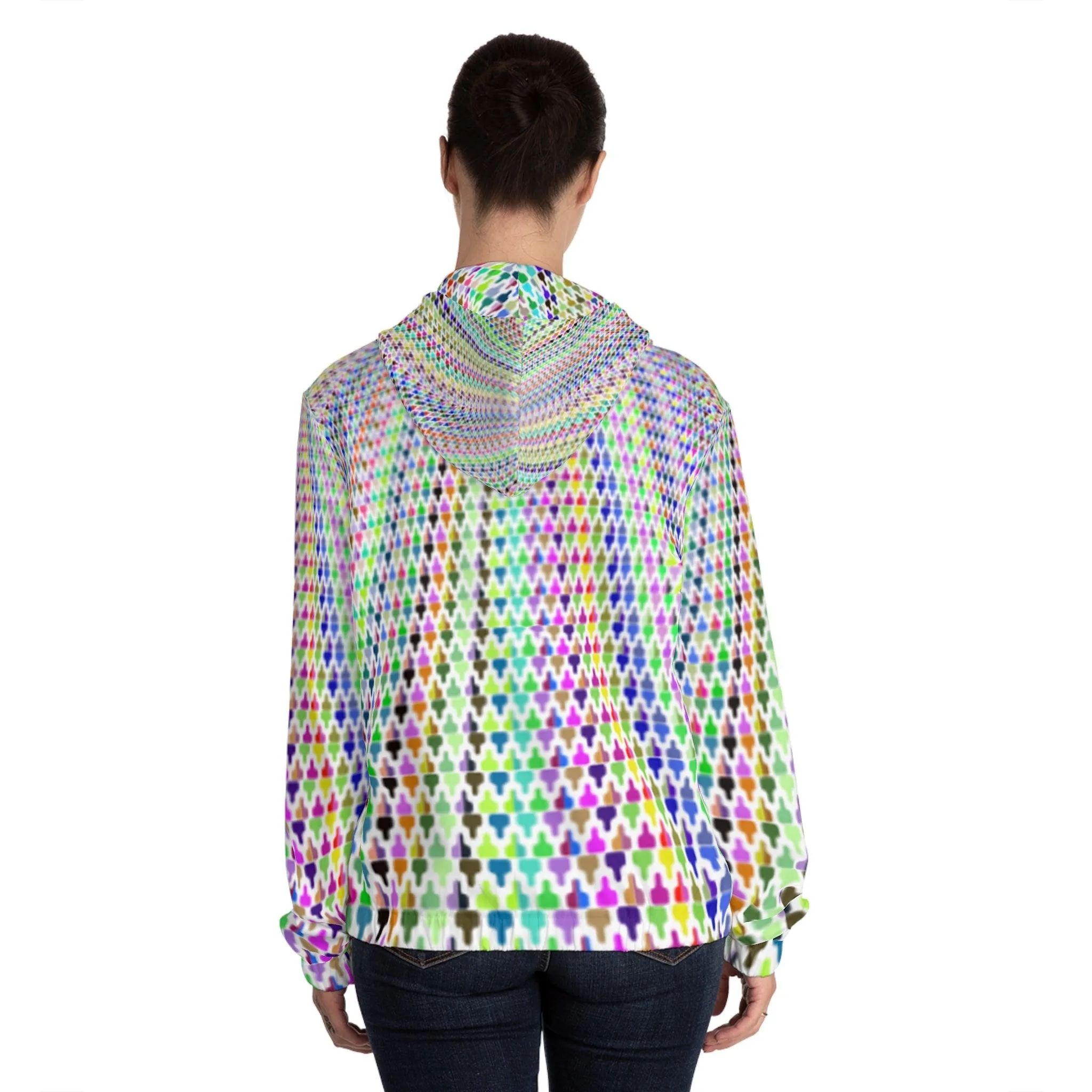 Colorfull Pattern Women’s Full-Zip Hoodie