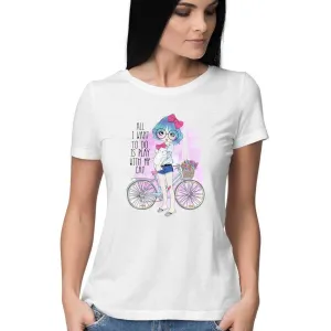 Cute Cat Girl Short Sleeve T-Shirt