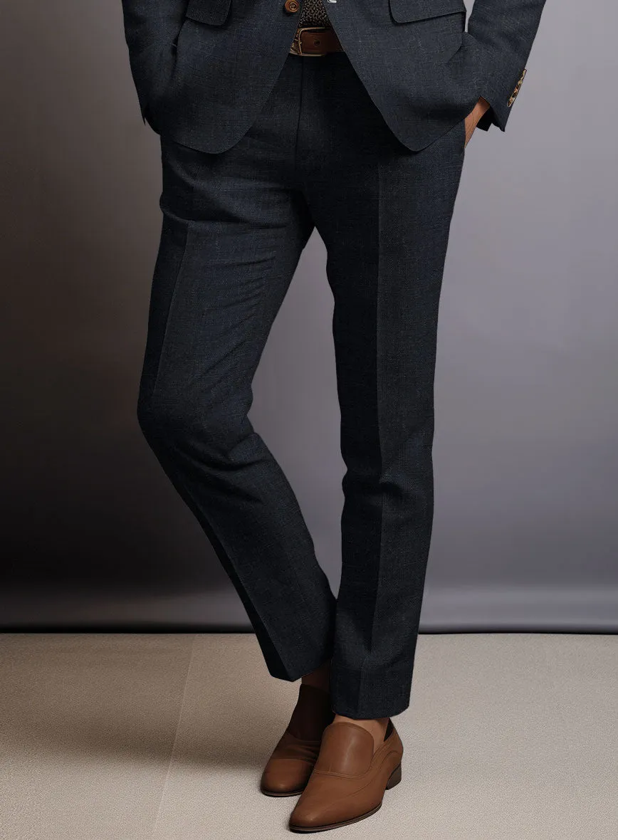 Dark Blue Linen Suit