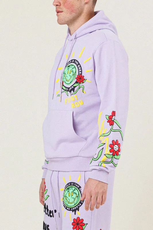 Flower Graphic Pullover Hoodie