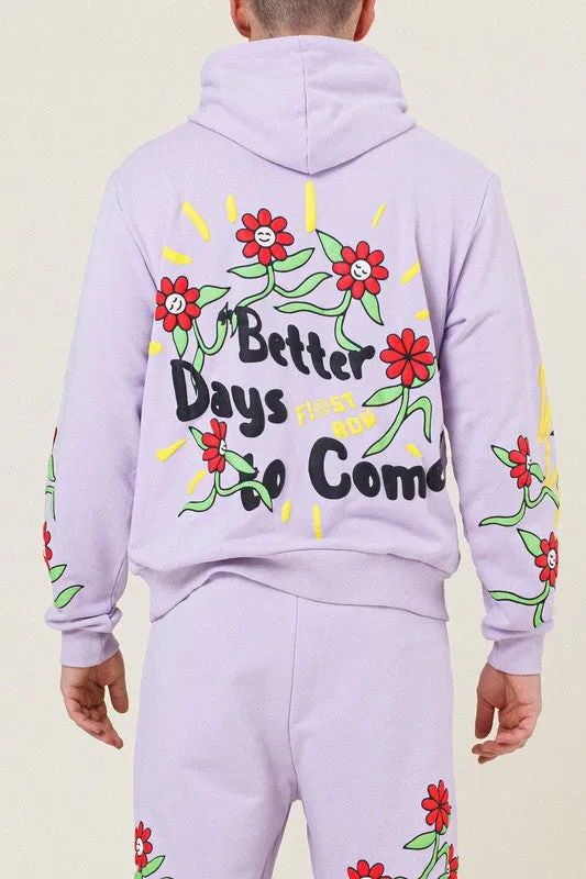 Flower Graphic Pullover Hoodie