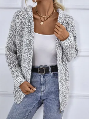 Hazy Horizon Zip-Up Hooded Sweater