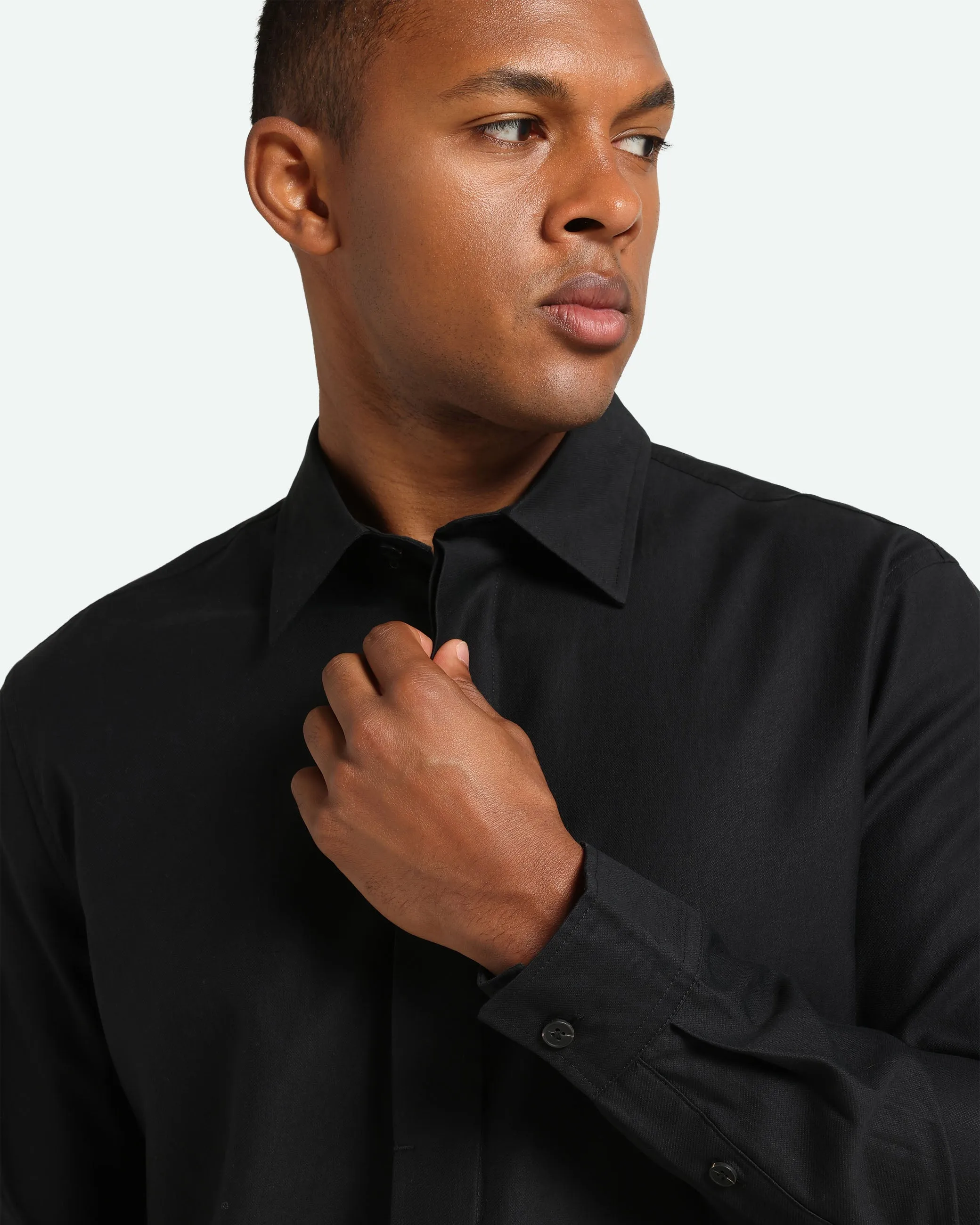 Kader relaxed long sleeved shirt 3961 - Black