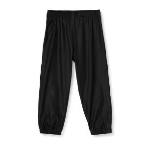 Kids Packable Rain Pants (Black)