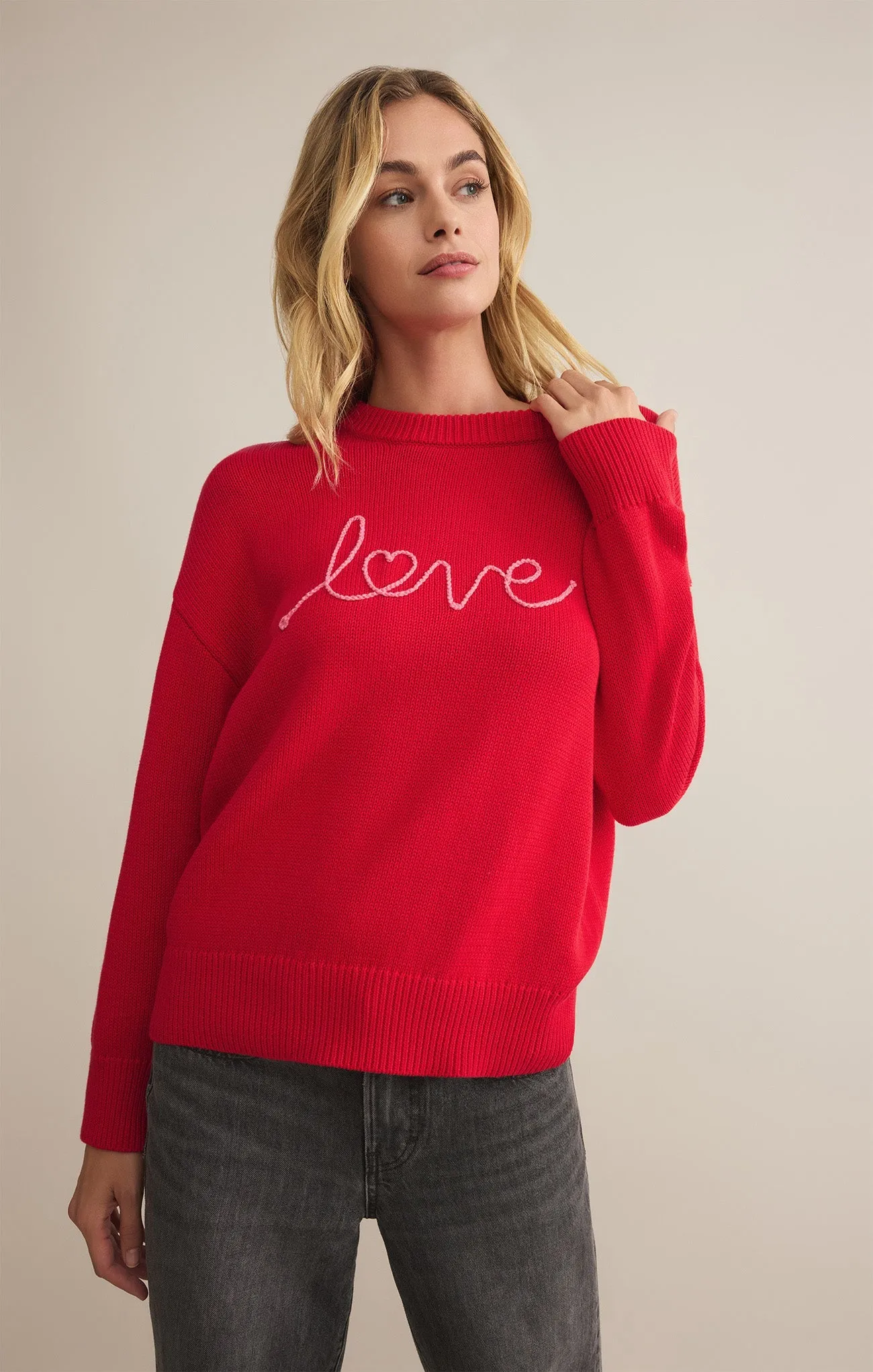 Love Notes Boyfriend Sweater