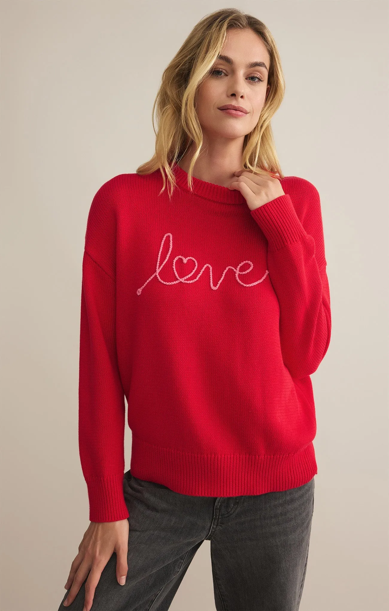 Love Notes Boyfriend Sweater