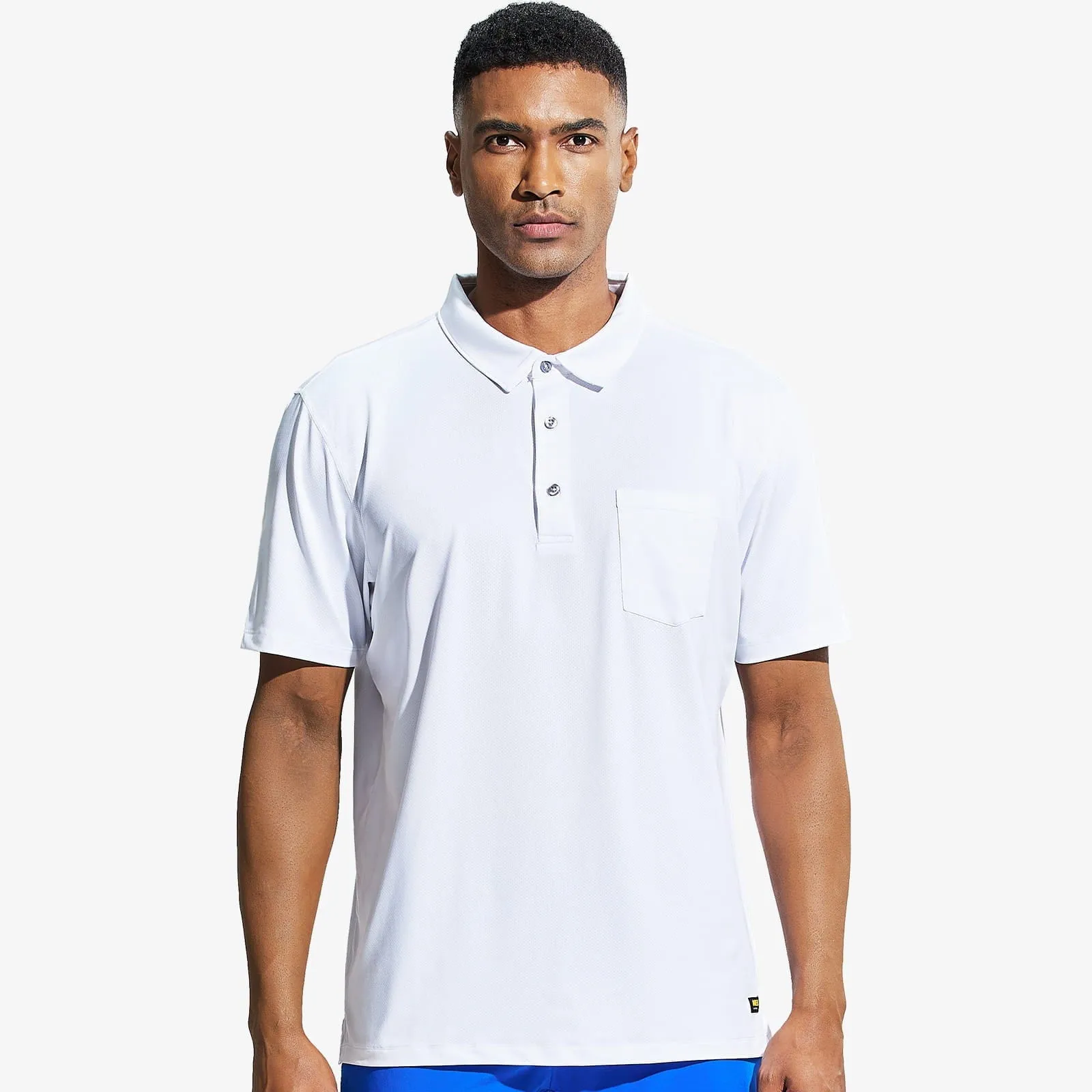 Men's Dry Fit Golf Polo Shirts Collared Shirt with Pocket