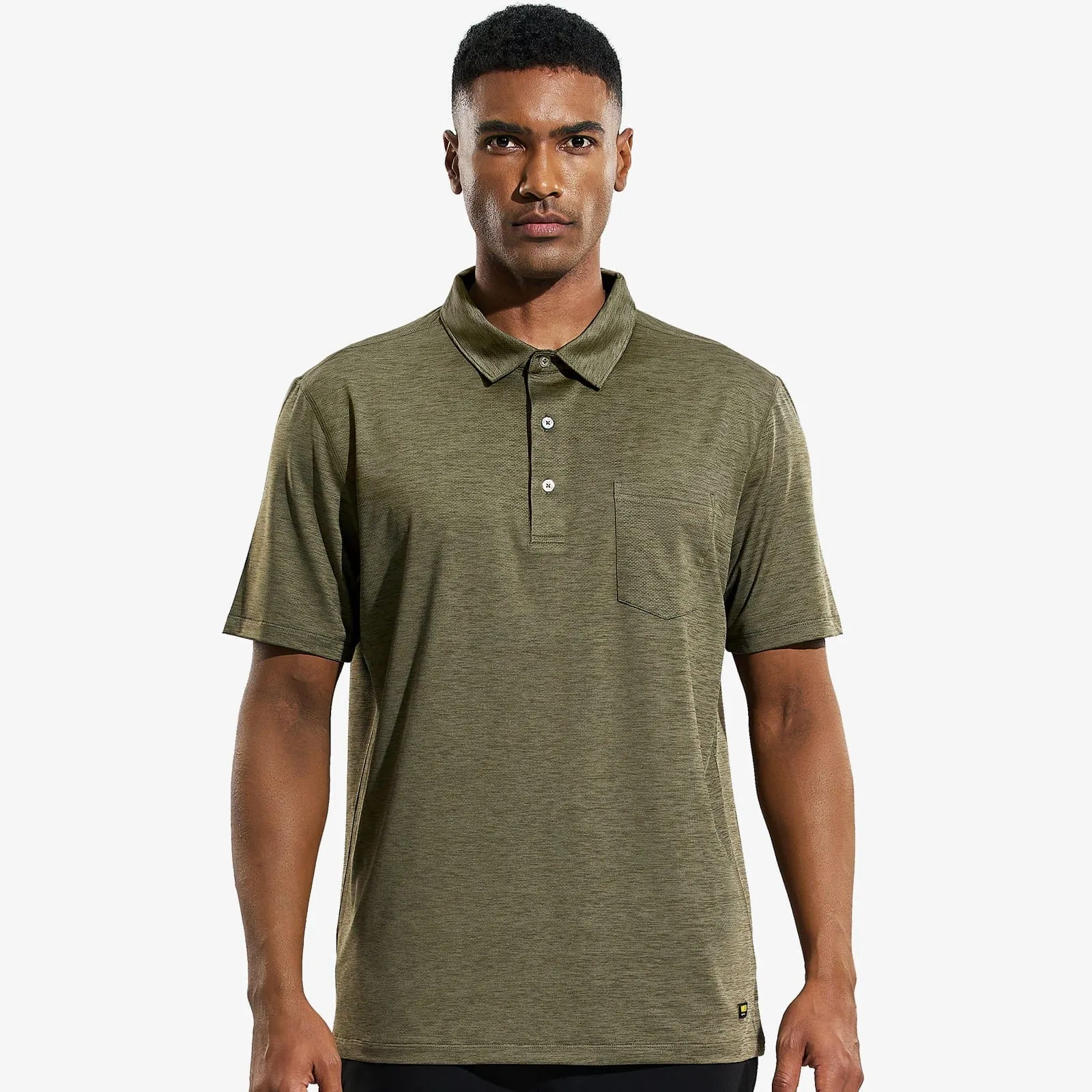 Men's Dry Fit Golf Polo Shirts Collared Shirt with Pocket