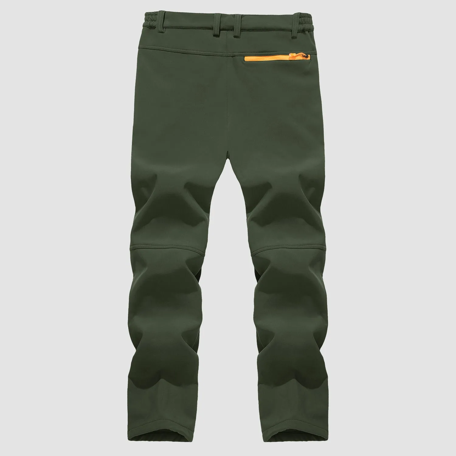 Men's Fleece Lined Softshell Pants Water Resistant Ski Pants