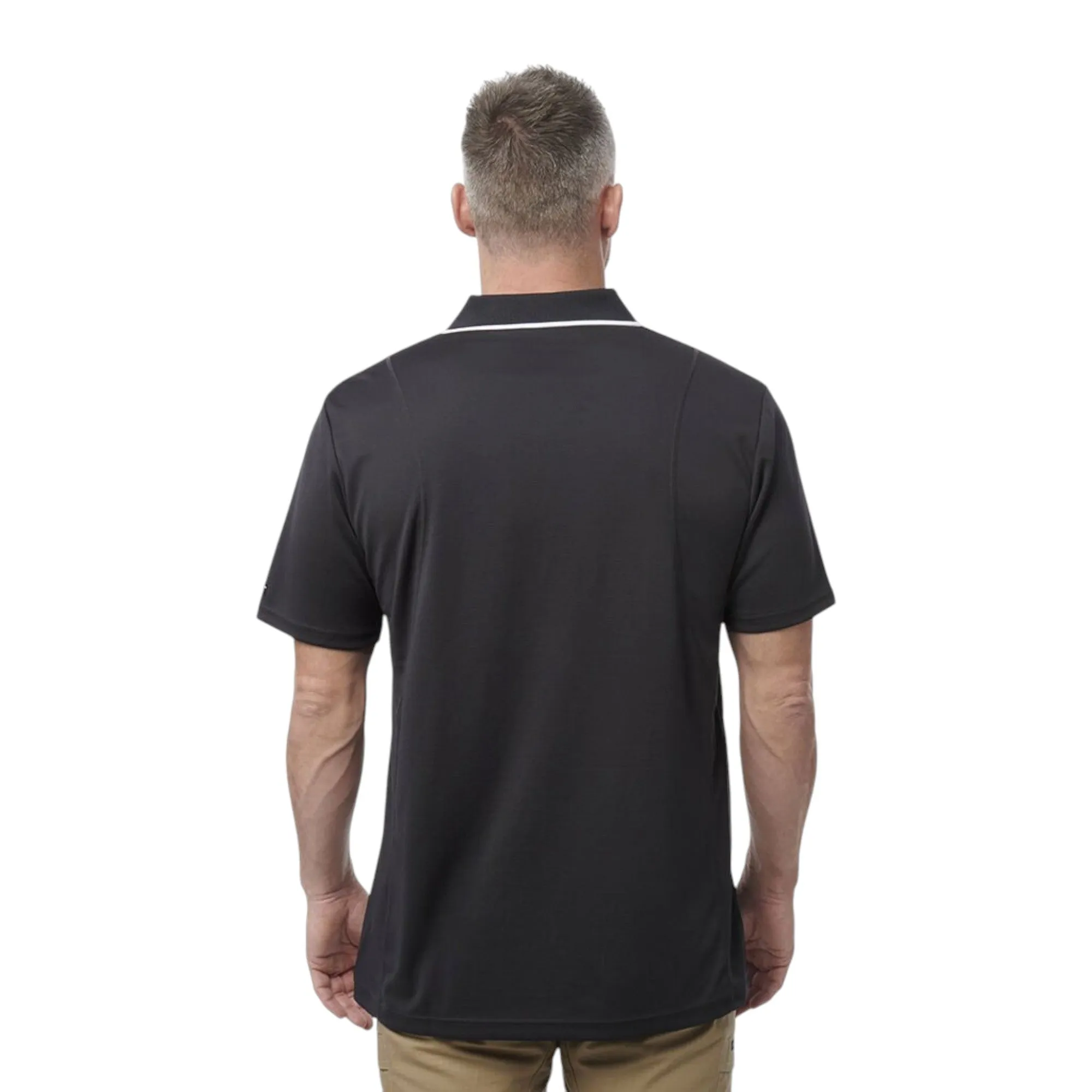 Mens Kinggee Workcool Hyperfreeze Charcoal Short Sleeve Polo Shirt