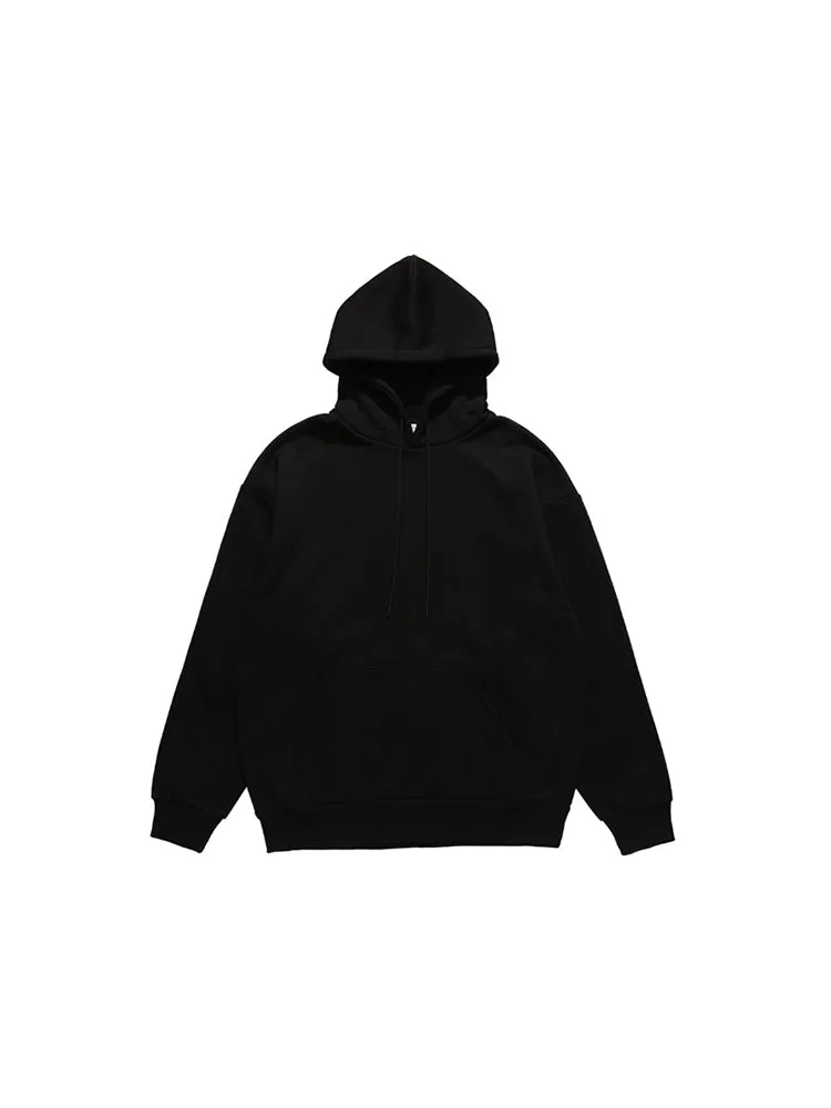 Men'S Vintage Loose Solid Hoodie