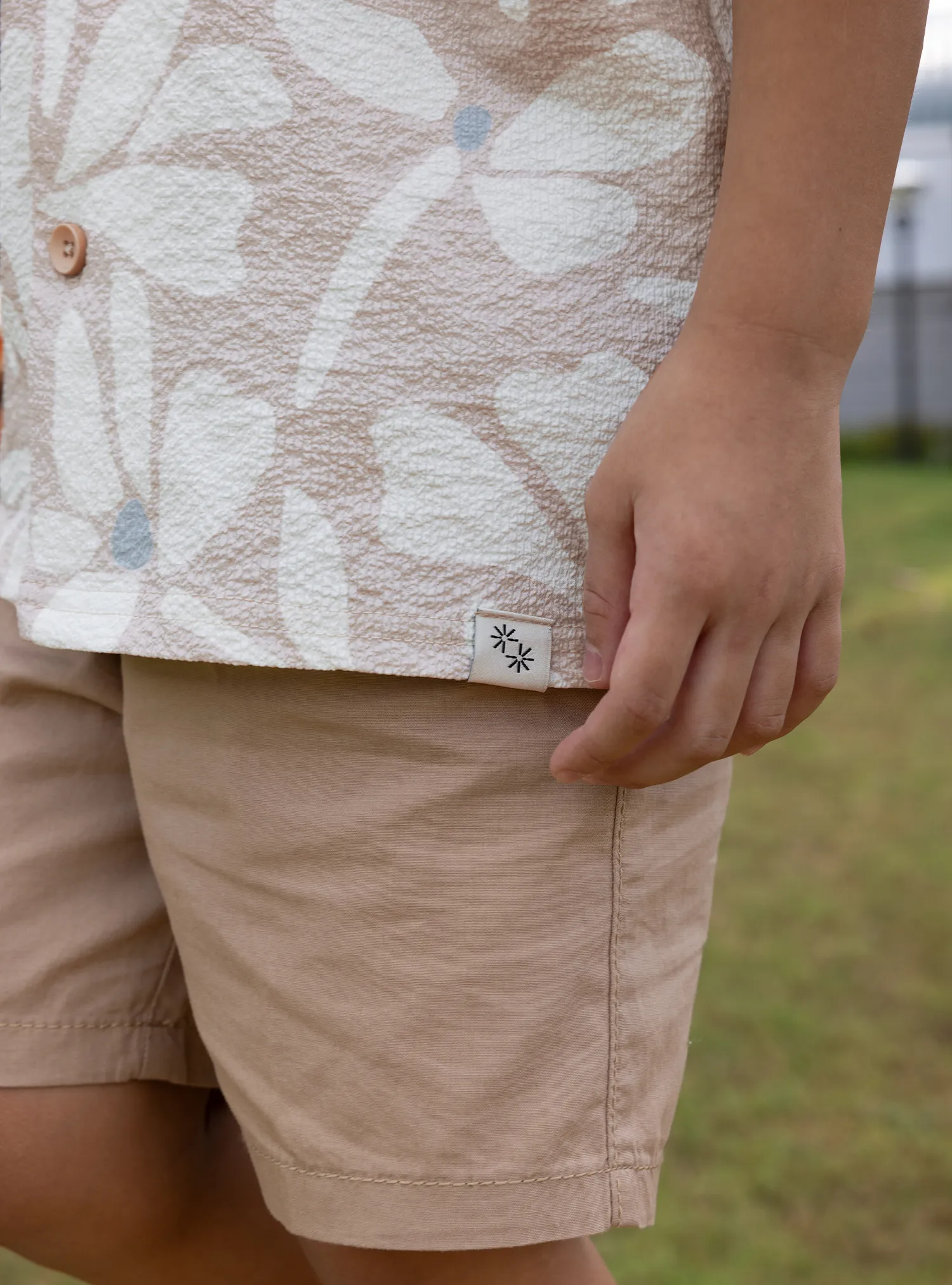 Mini Resort Shirt (Seersucker Field Cream)