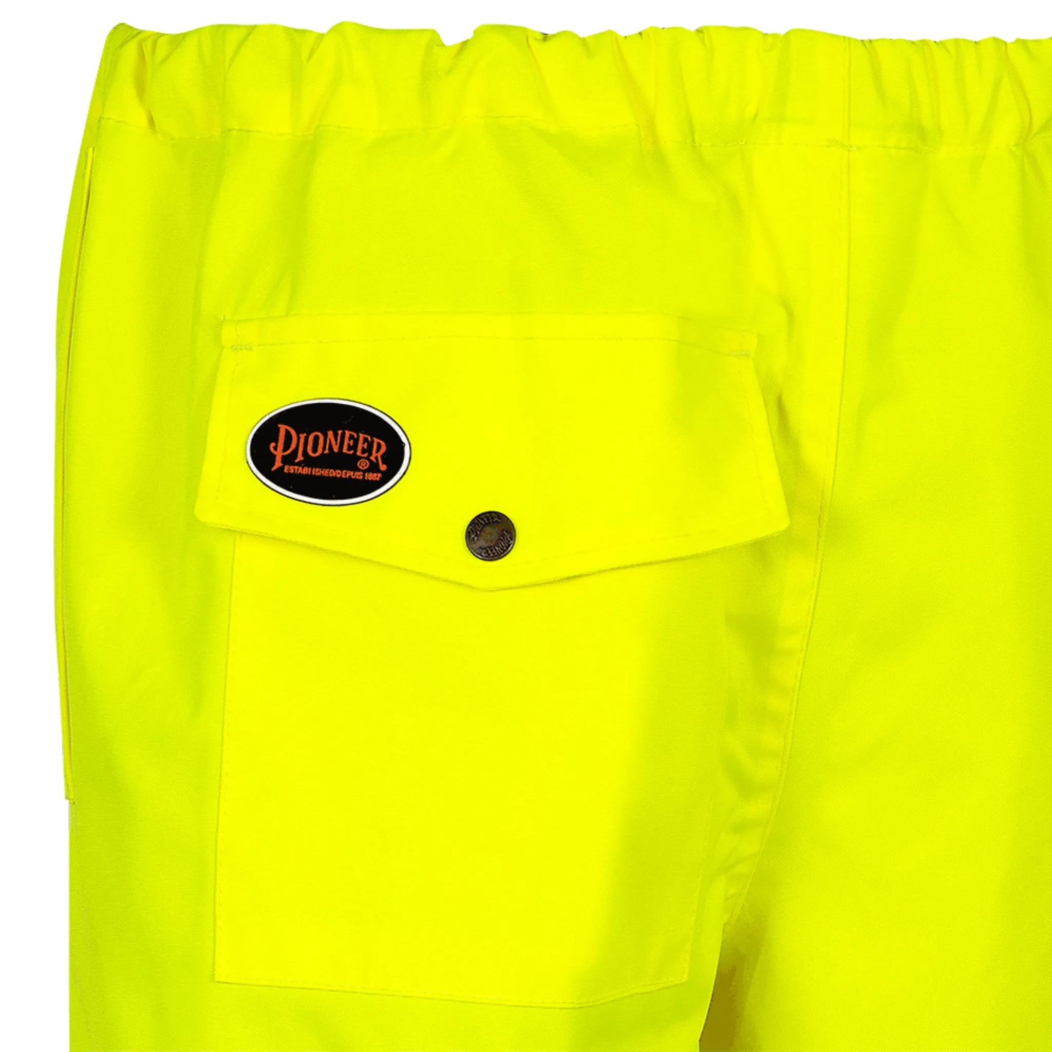 Pioneer Men's Hi Vis Work Pants, CSA Certified - 450D Oxford Poly, Waterproof, Windproof, Reflective Tape, StarTech Safety Gear | Sizes S-4XL