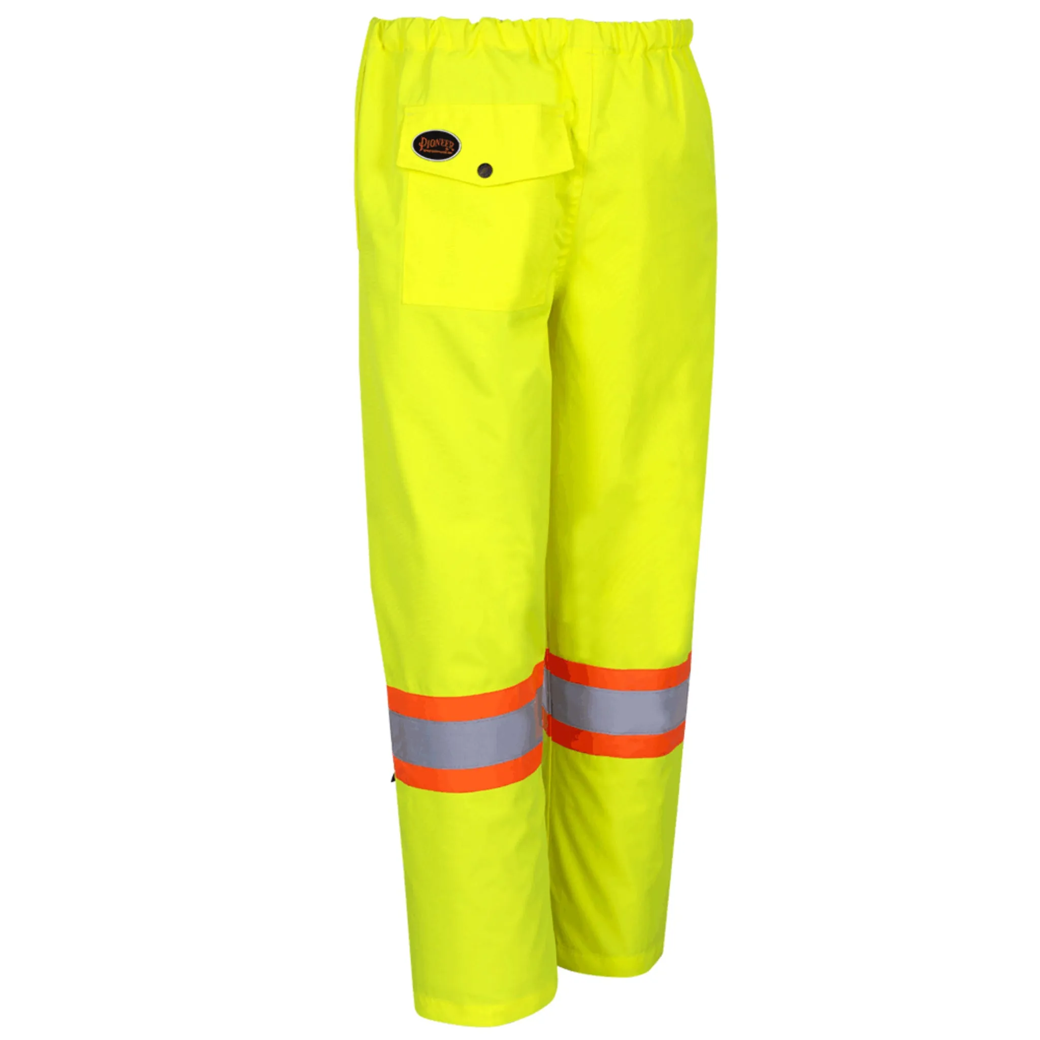 Pioneer Men's Hi Vis Work Pants, CSA Certified - 450D Oxford Poly, Waterproof, Windproof, Reflective Tape, StarTech Safety Gear | Sizes S-4XL