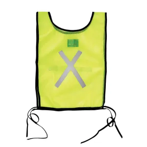 PIONEER SAFETY Bib Reflective Fluorescent Lime