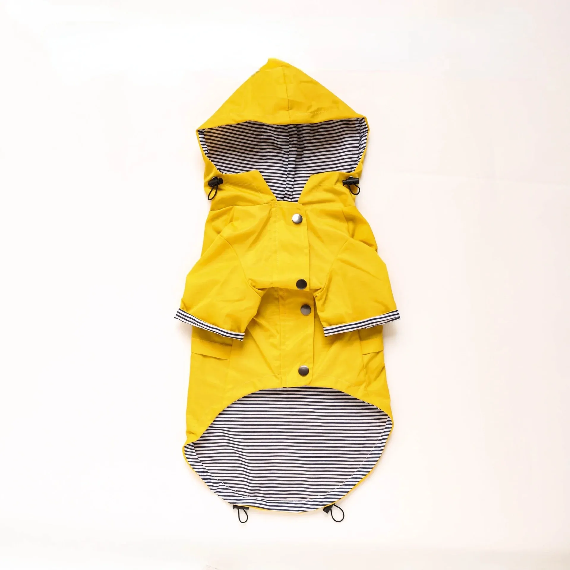 Retro Padded Windproof British Style Rainproof Dog Raincoat Pet Dog Jacket Coats Small Dog Clothes for Small Large Dogs