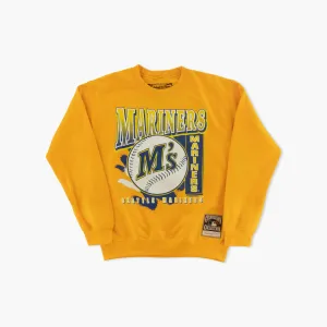 Seattle Mariners Baseball Logo Yellow Crewneck