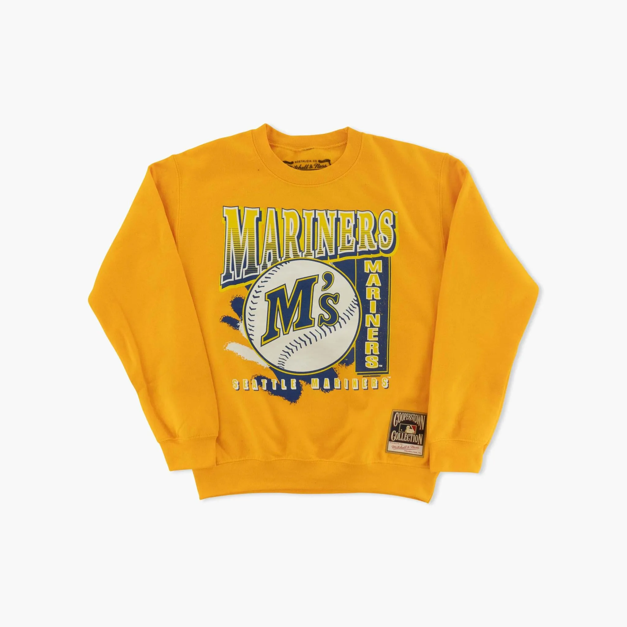 Seattle Mariners Baseball Logo Yellow Crewneck