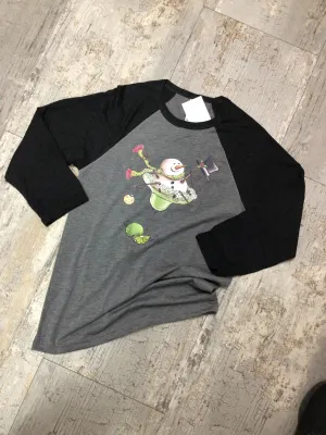 Snowman Margarita Baseball Tee