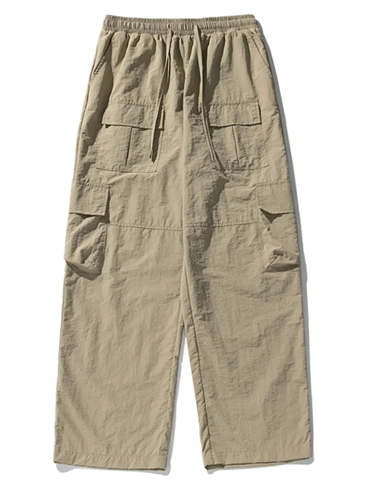 Splicing Multi-Pocket Slacks Cargo Pants