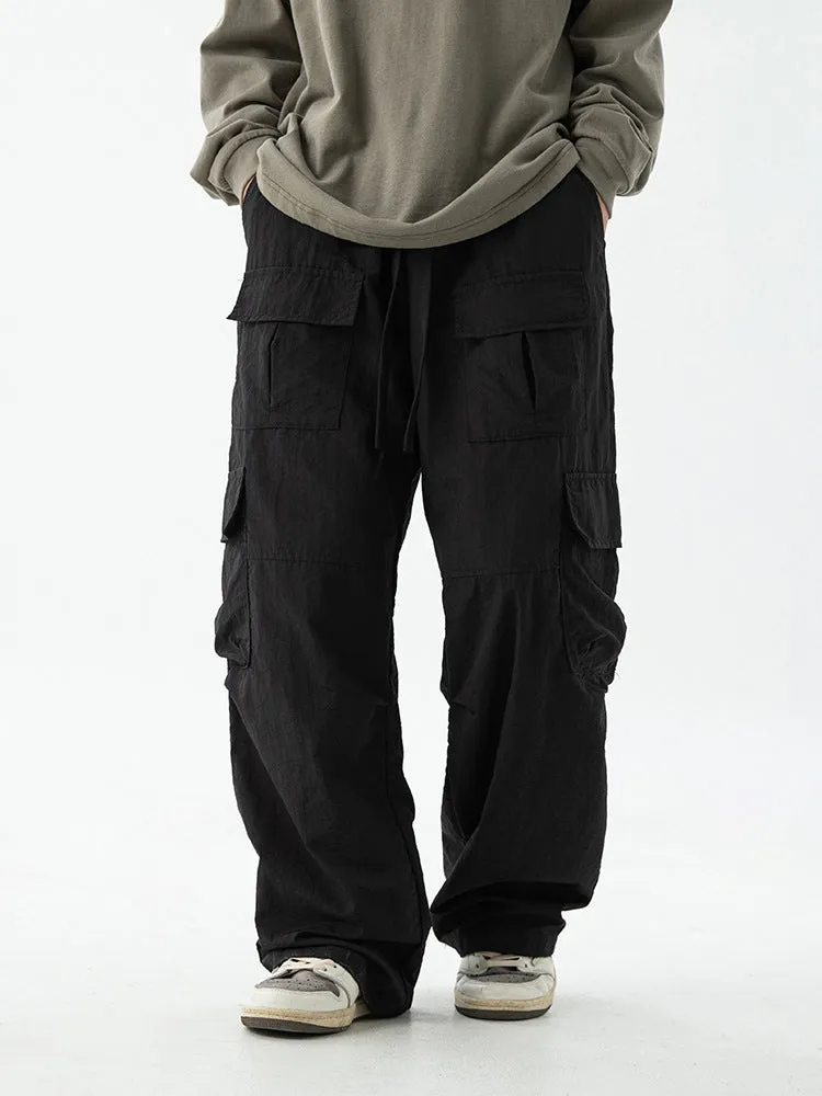 Splicing Multi-Pocket Slacks Cargo Pants