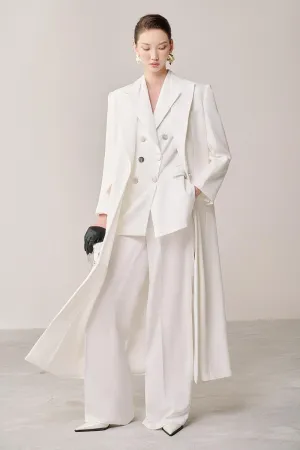 Thaliol Overcoat Notch Lapel Cotton Trench Coat