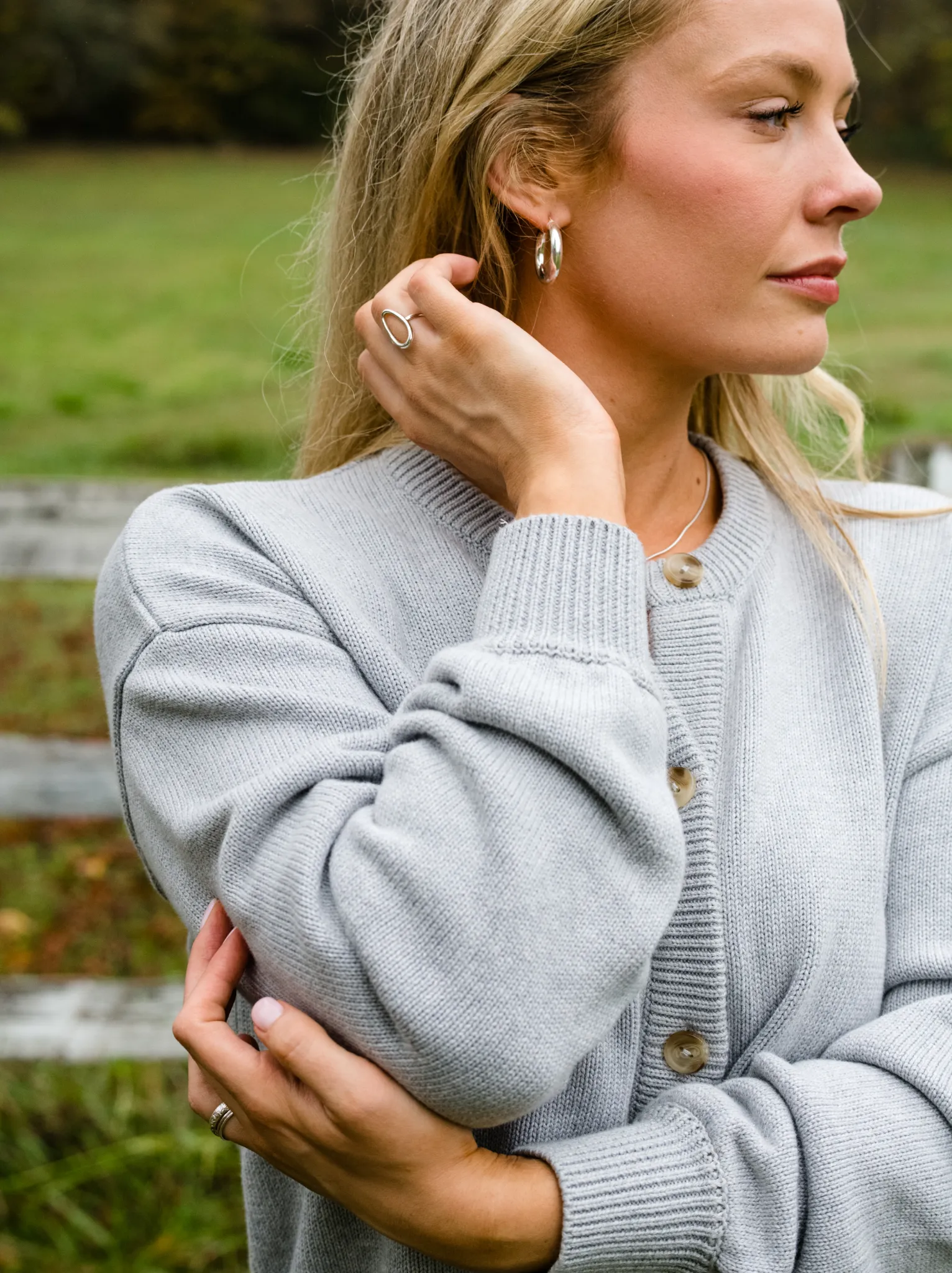 Willow Classic Cardigan - Heather Grey