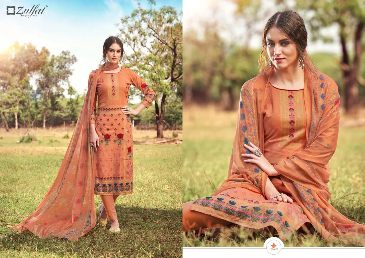 Zulfat Designer Suits Adah Cotton Digital Printed Stylish Suits