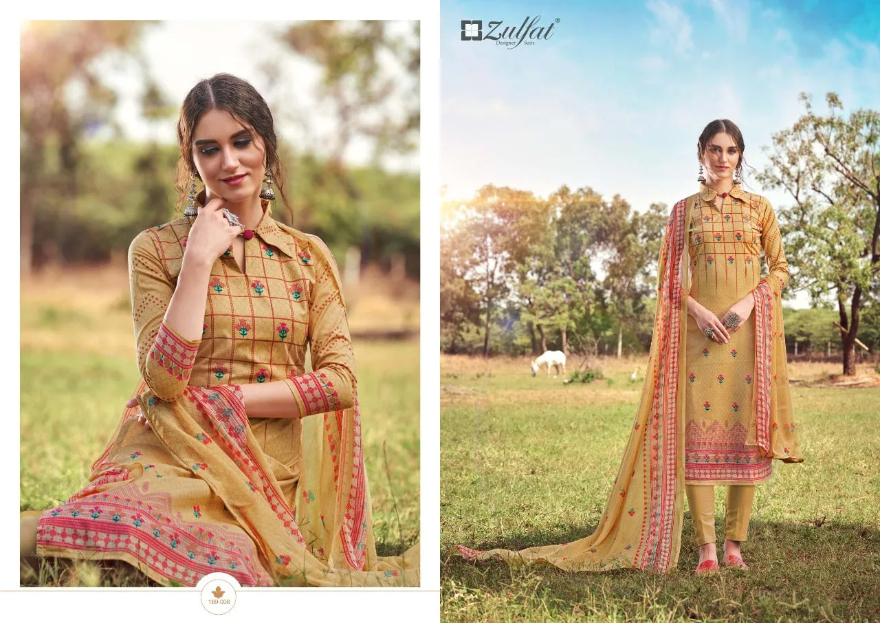 Zulfat Designer Suits Adah Cotton Digital Printed Stylish Suits