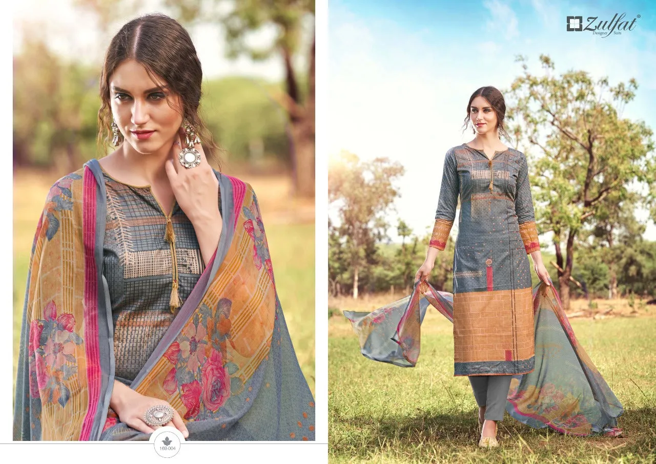 Zulfat Designer Suits Adah Cotton Digital Printed Stylish Suits