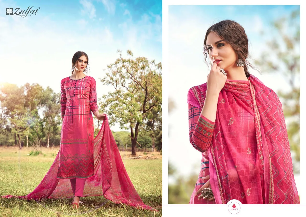 Zulfat Designer Suits Adah Cotton Digital Printed Stylish Suits