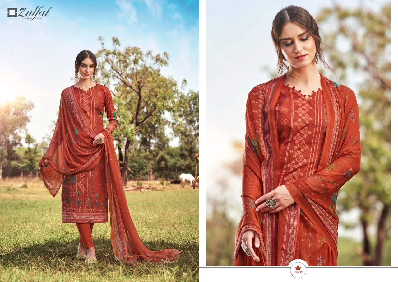 Zulfat Designer Suits Adah Cotton Digital Printed Stylish Suits