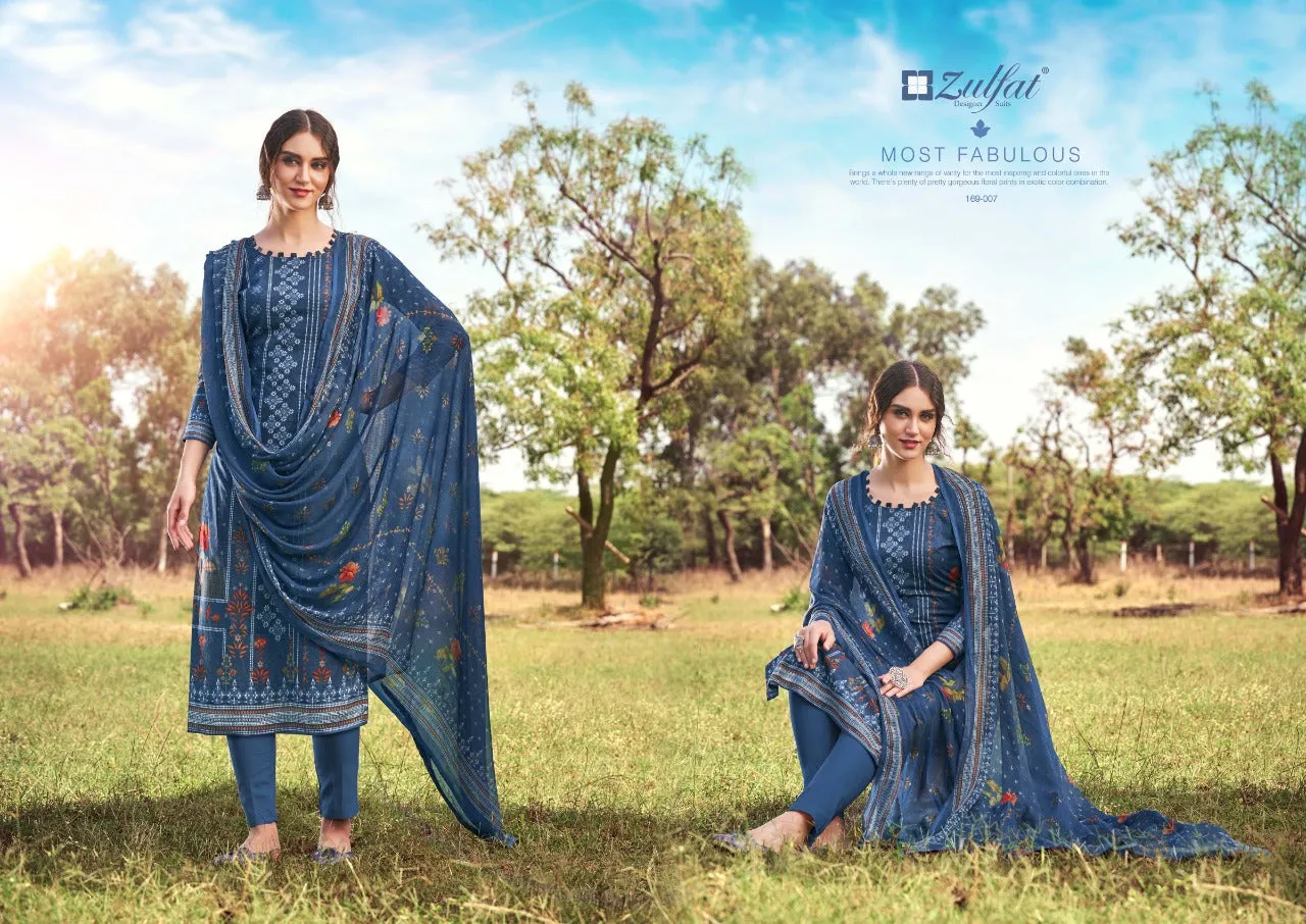 Zulfat Designer Suits Adah Cotton Digital Printed Stylish Suits